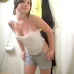 Pic of Amateur chick's striptease in the bathroom