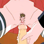 Pic of Bondanime.com - Hentai coed Saeki riding a huge dick and taking cum into glass  