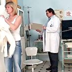 Pic of Milf weird hairy fuck hole Agnesa  dildo-drilled during gyno exam