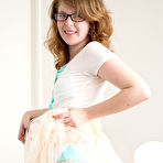 Pic of Adorable redhead amateur teen Jada spreading her pink pussy - Abby Winters - Spank It Now!