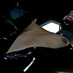 Pic of SexPreviews - Daisy Ducati latex redhead bound in device with sextoys making her orgasm