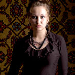 Pic of Erotic and exotic striptease dance with a busty brunette in stockings and nothing else. - TheMetArt.com