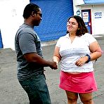 Pic of Fat busty brunette bbw Jewelz squeezing her marvelous melons
