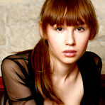 Pic of Classy and seductive redhead babe Yana E takes off her lace gown and shows her huge rack. - TheMetArt.com