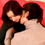 Pic of Brunette Teen Sucks Hard Cock