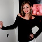 Pic of Hottie With Nice Titties Sucking Off and Fucking Strangers in a Glory Hole