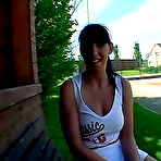 Pic of BANGBROS network Perky tit brunette teen sucks outdoors and fucks hard big cock