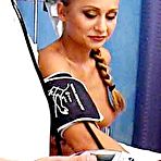 Pic of Goddess Valerie and pervy gyno doc during humiliating muff checkup