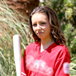 Pic of Tresseme Nubiles - Tresseme Nubiles takes her baseball outfit off outdoors and shows her ass in thongs.