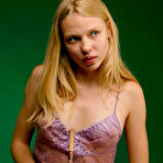 Pic of Cute charming teen gal Polly A takes off her pink lingerie and shows us her gaping fresh pussy. - TheMetArt.com