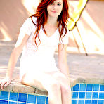 Pic of Elle Alexandra - Cute redhead man Elle Alexandra strips outdoors and shows us her perky boobs.