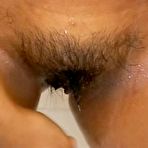 Pic of Hairy busty asian girl fur pounding dense hirsute pussy muff