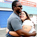Pic of Fat amazing big chubby belly Jewelz fucks black guy