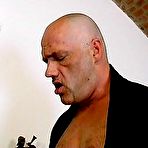 Pic of Fat nasty mature getting her pussy fingered naked on a floor