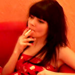 Pic of Kaira18 - real EMO teen! @ Sweet brunette teen Kaira with perky tits showing shaved pussy