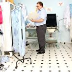 Pic of Leona  skilled gyno speculum checkup on gynochair by perverted doctor