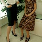 Pic of  Leggy stocking girls in full fashioned stockings