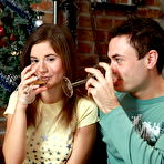 Pic of Sex Previews - Teen brunette Vicca drinking and having anal sex for Christmas