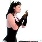 Pic of Bdsm blonde dominatrix is torturing her nasty made in latex 