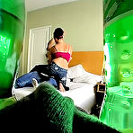 Pic of BANGBROS network Brunette long-haired teen has shaved box drilled in many poses