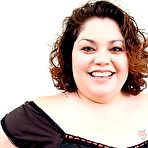 Pic of Chubby nasty Layla brunette fucks on her fat belly