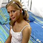 Pic of A Cute Petite Virgin Teeny In Cute Blonde Pigtails Posed Nude Showing Her Shaven Hairless Pussy