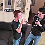 Pic of Andy raises his bud's legs uP, & probes his pink hole with his fingers & his tongue amateur bad boy