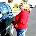 Pic of Chubby blonde Holli with enormous fat tits fucking on floor 