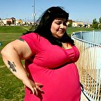 Pic of Chubby big large enormous plumper Ursula squeezing fat cock 