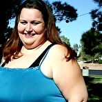 Pic of Chubby large Ann squeezing her fat tits and belly 
