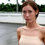 Pic of Amateur teen hottie Brooke Skye running topless outside