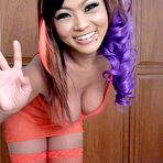 Pic of Hot busty emo Thai babe shows off her huge natural tits