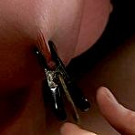 Pic of SexPreviews - Marie McCray redhead in rope bondage with clamps on her tits