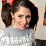 Pic of College chick Flora has dangerous puffy nipples under her sweater.