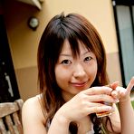 Pic of Japanese model Aki Kawasaki outdoor posing