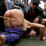 Pic of SexPreviews - Audrey Rose bound and fucked outdoors getting fucked by strangers group