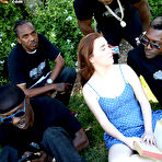 Pic of Jessie Parker in an interracial anal gangbang