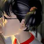 Pic of Well-hung chap caught nailing sexy Japanese schoolgirl with funny pigtails