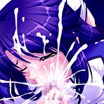 Pic of A hot Asian cartoon slut gets her pussy rubbed vigorously while she gets tittie fucked and has a big load of jizz blown all over her