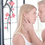 Pic of Lovely blonde gal enjoys passionate sex with her partner