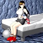 Pic of Pussy, fingers and cock for tied chick - 3dhentaivideo.com