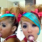 Pic of Beautiful emo Thai babe Air sucks a lolipop and teases us with her mouth