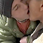 Pic of At one pith, Bob lunges forward and takes Dion's dick onto his mouth bareback naked muscular men