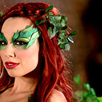 Pic of Masked redhead Aidra Fox worships his throbbing cock