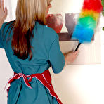 Pic of Mature maid gets her household chores interrupted for steamy pantyhose sex