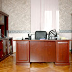 Pic of Nasty lady-boss seducing her mature secretary and getting hot pantyhose sex