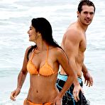 Pic of Pia Miller in orange bikini at Palm Beach