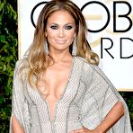 Pic of Jennifer Lopez legs and celavage at Golden Globe