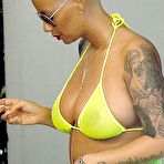 Pic of Amber Rose in yellow see through bikini
