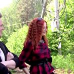 Pic of Stunning redhead girl picked up at a bus stop - PickupFuck.com 